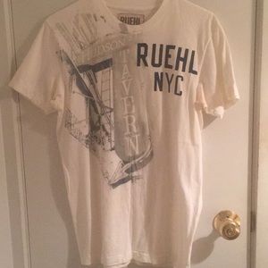 Men’s small white Ruehl tee